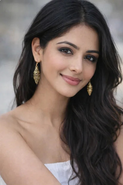 GOLD GOURD SHAPE FILIGREE EARRINGS  #HNE27316_GOLD (JD7)