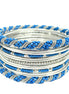 SILVER BLUE BANGLE SET  #KB01044_S-BLUE (UA4/RH17/XA8)