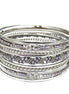 SILVER BANGLE SET  #KB01045_SILVER (RA15)