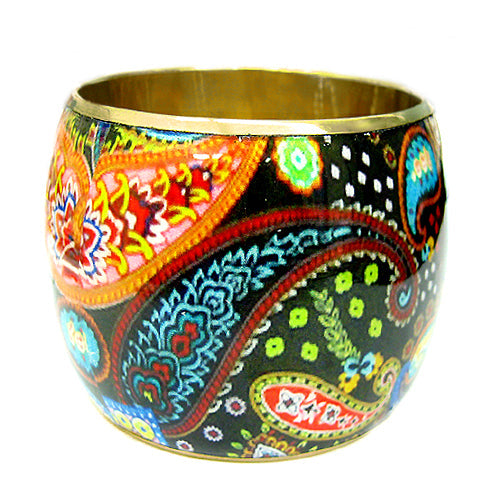 MULTI COLOR PAISLEY DESIGN THICK BRACELET  #KBSGT001B_MLT (UB9/R-OH24)