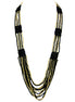 GOLD BLACK NECKLACES  #N87351_BLK