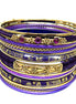 GOLD-PURPLE BANGLE SET  #VB17290PLUS_PPL (OC7)
