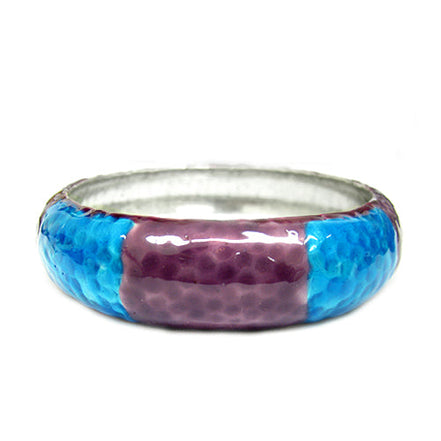 MULTI COLOR PURPLE AND BLUE MIXED HAND PAINTED ENAMEL BRACELET  #SB19433_PPRL_MX (DE3)