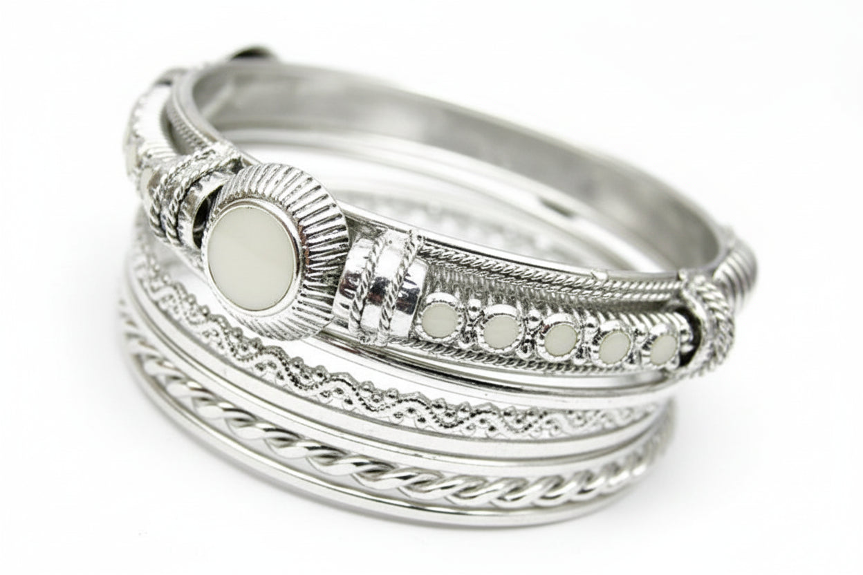 BANGLE SET #RB9681_SILVER (UH1/UG1/28west)