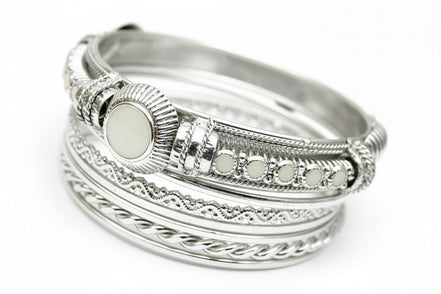 BANGLE SET #RB9681_SILVER (UH1/UG1/28west)