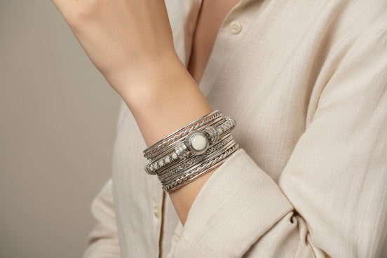 BANGLE SET #RB9681_SILVER (UH1/UG1/28west)