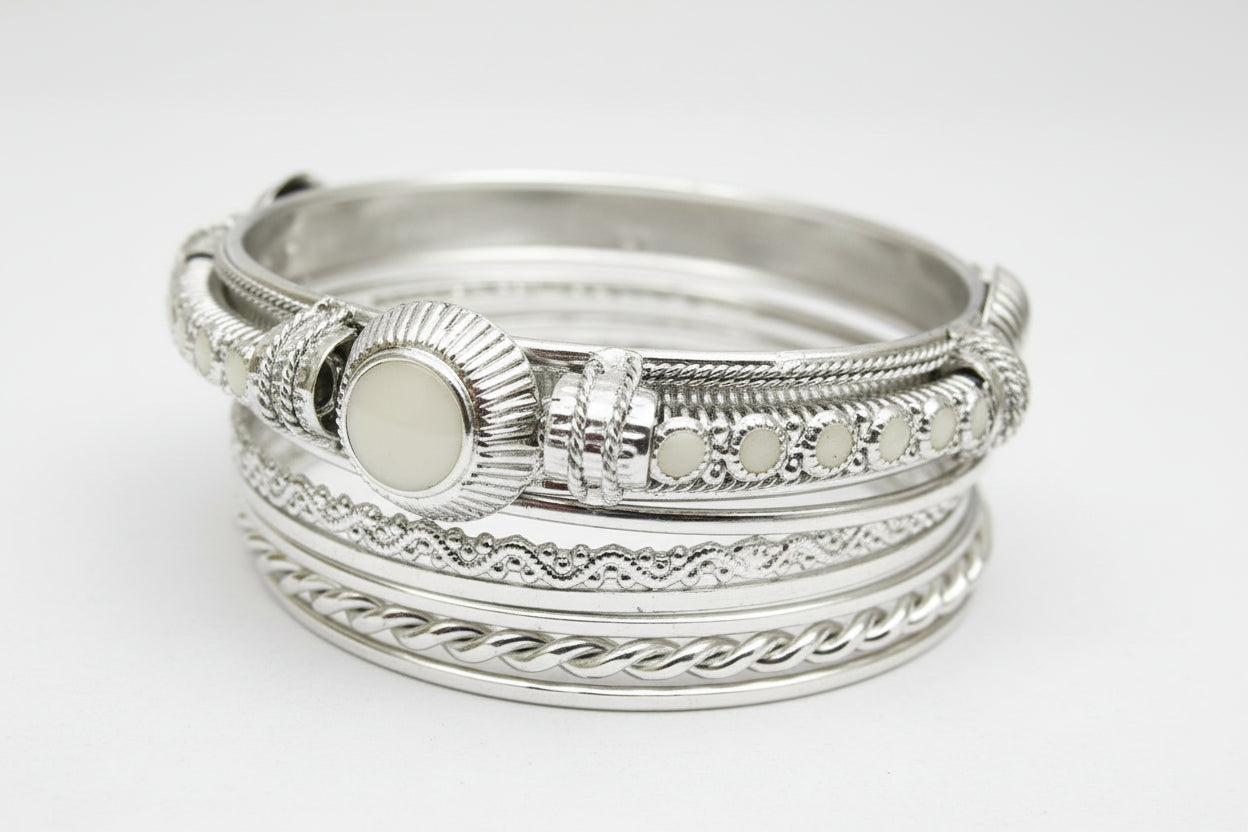 BANGLE SET #RB9681_SILVER (UH1/UG1/28west)