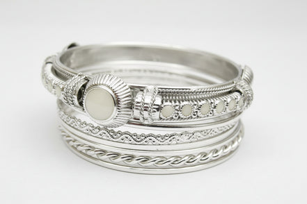 BANGLE SET #RB9681_SILVER (UH1/UG1/28west)