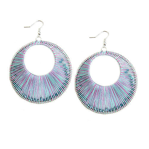 MULTI COLOR TURQUOISE AND PINK EARRINGS  #RE84257 (QH7)