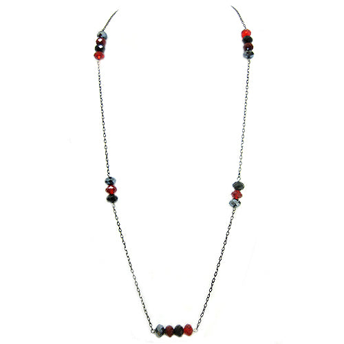 RED NECKLACES  #HNN91424_RED-JET (JF3)