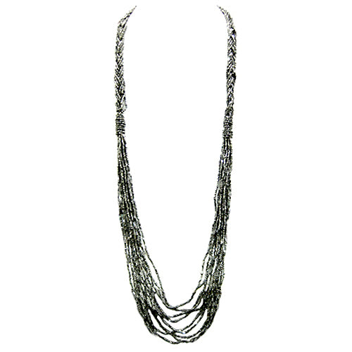 GRAY NECKLACES  #RN77431_BLACK (QE8)