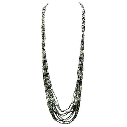 GRAY NECKLACES  #RN77431_BLACK (QE8)