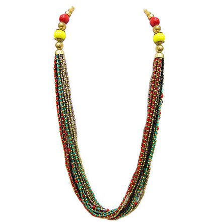 GOLD-MULTI NECKLACES  #RN86014_MULTI (QD7)
