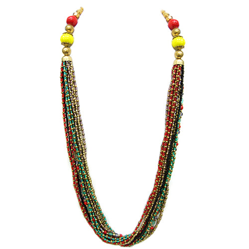 GOLD-MULTI NECKLACES  #RN86014_MULTI (QD7)