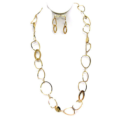 GOLD ROUND NECKLACES  #S10196_GOLD (CC1)
