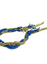 GOLD-BLUE  CHARM BRACELETS  #SB28905_GLD-BLU (EG7)