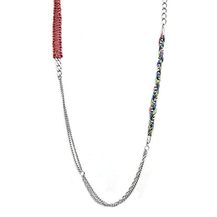 SILVER-MULTI NECKLACE  #SC28982_S-MULTI (EF3)