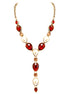 GOLD/RED/CRM Shiny Indian Style Necklace Express Royalty & Luxury 