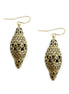 GOLD GOURD SHAPE FILIGREE EARRINGS  #HNE27316_GOLD (JD7)