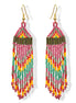 Multi-color Bohemian Seed Bead Tassel Earrings #SH-ER-1200(TB17)