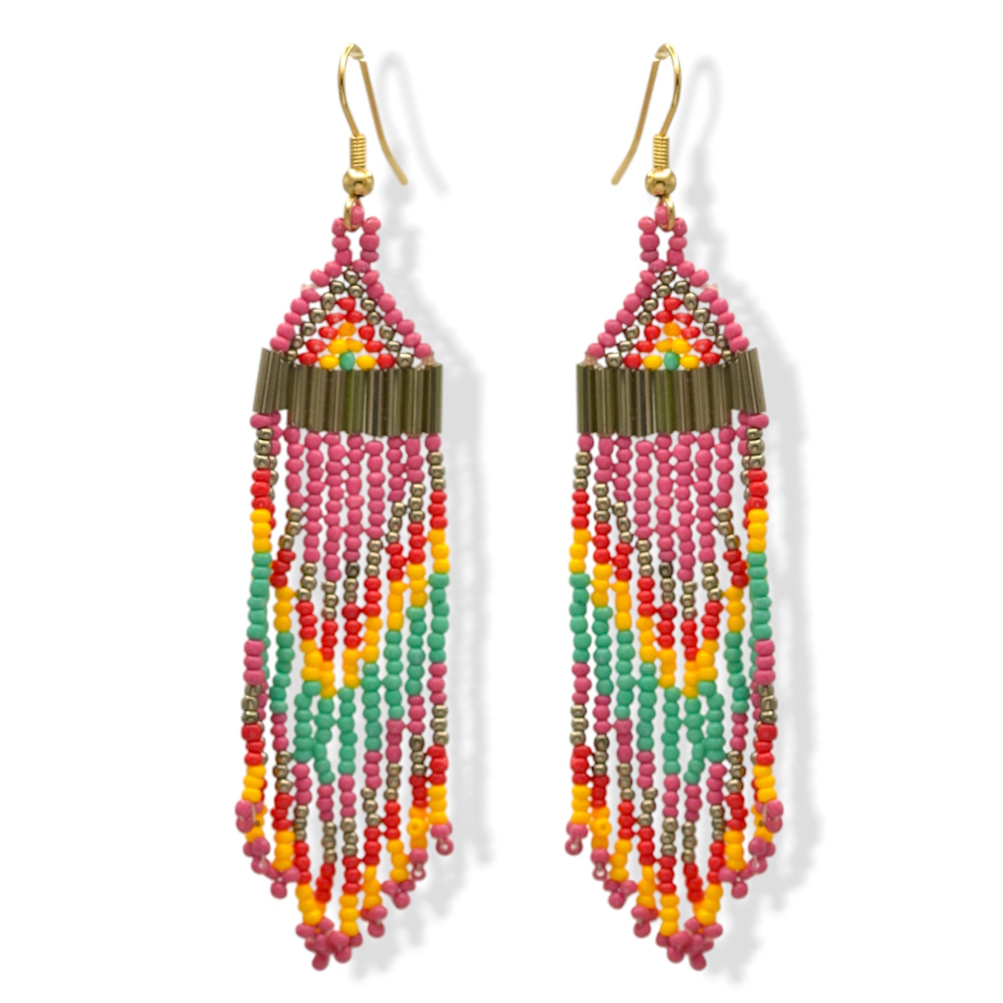 Multi-color Bohemian Seed Bead Tassel Earrings #SH-ER-1200(TB17)
