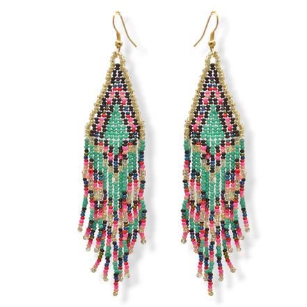 Multi-Color Bohemian Seed Bead Tassel Earrings #SH-ER-1202