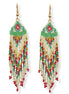 Turquoise and Multi-Color Bohemian Seed Bead Tassel Earrings #SH-ER-1205(OF26)
