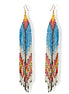 Multi-color Bohemian Seed Bead Long Tassel Earrings #SH-ER-1208(OG25)