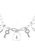 SILVER LOCK AND KEY CHARM BRACELET  #CB3140_SILVER (AF6)