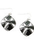 SILVER BLACK INTRICATE PATTERN EARRINGS  #SE27548_SIL-BLK (EF8)