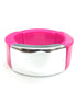 SILVER FUCHISA HINGED BRACELETS  #HB135_FUCHSIA (KB1)