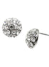 SILVER 9MM STARRY FIREBALL STUD EARRINGS  #HNE3155_SILVER (GA15/SG6)