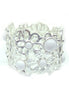 WHITE GARDEN FLOWER STRETCH BRACELET #JB0094_SIL-WHT (KC9/K line Top)