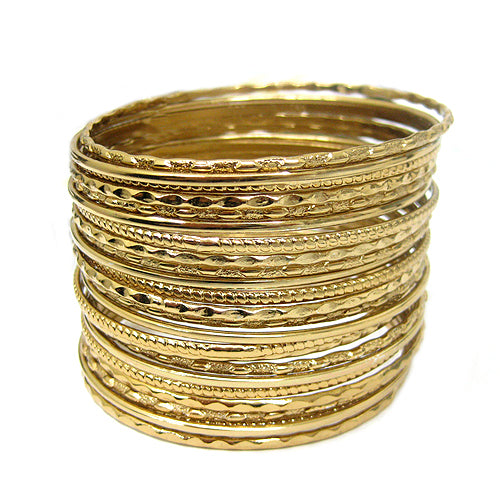 GOLD BANGLE SET  #VB13314_GOLD (EB2)