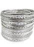 SILVER BANGLE SET  #VB13314_SILVER (B173)