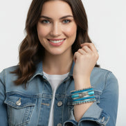 BANGLE SET #VB17216_S-TURQ (RA24/RB24)