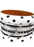 MULTI COLOR BANGLE SET  #VB17738_BLK-WHT (MH1)