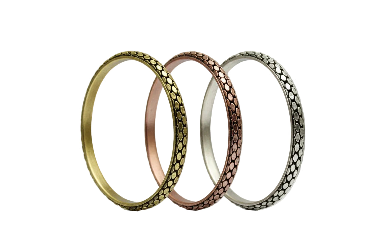 3TONE BANGLE SET  #HB1827_MULTI (KE1)