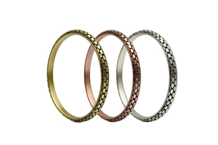 3TONE BANGLE SET  #HB1827_MULTI (KE1)