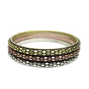 3TONE BANGLE SET  #HB1827_MULTI (KE1)