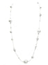 SILVER-WHITE NECKLACE  #SC25125_SIL-WHT