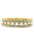 GOLD BANGLE SET  #HB4102_G-CLEAR (KB3)