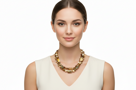 BROWN NECKLACES  #N145_ASST (BC18)