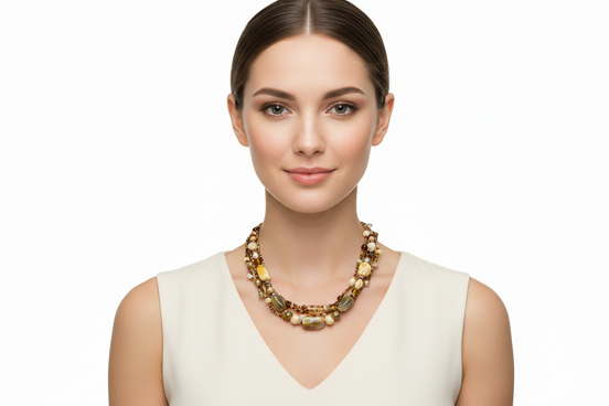 BROWN NECKLACES  #N145_ASST (BC18)