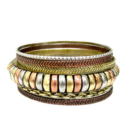 3TONE BANGLE SET  #RB74741-1_TRITONE (RB14/R RH13)